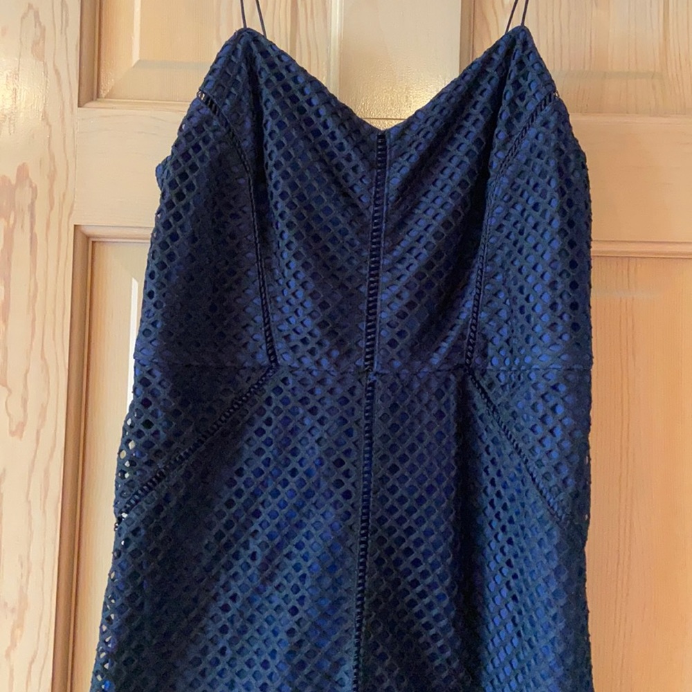 Topshop dress black with navy underlay